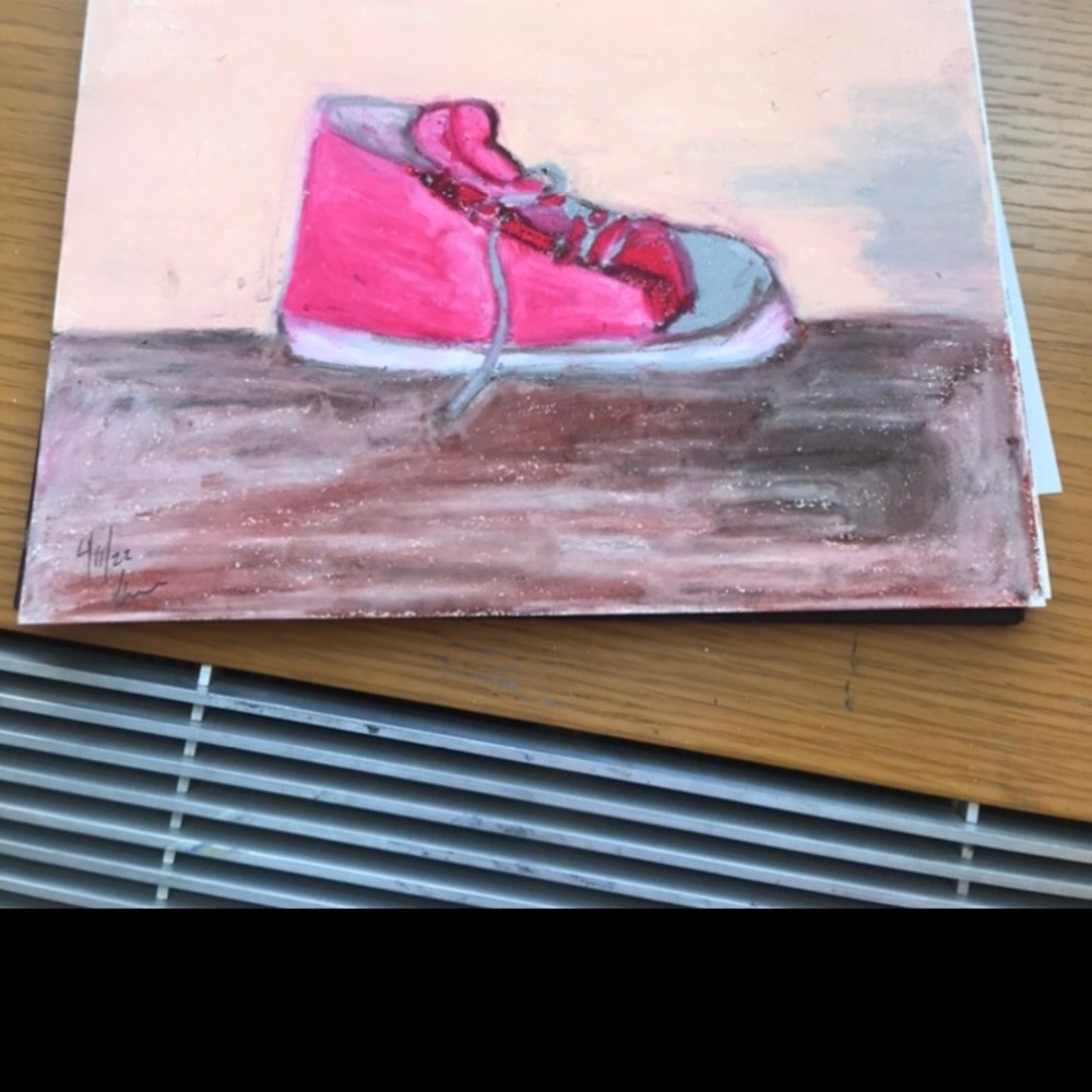 Original artwork, medium is cray pa’s  8.5x11” can be framed for additional cost